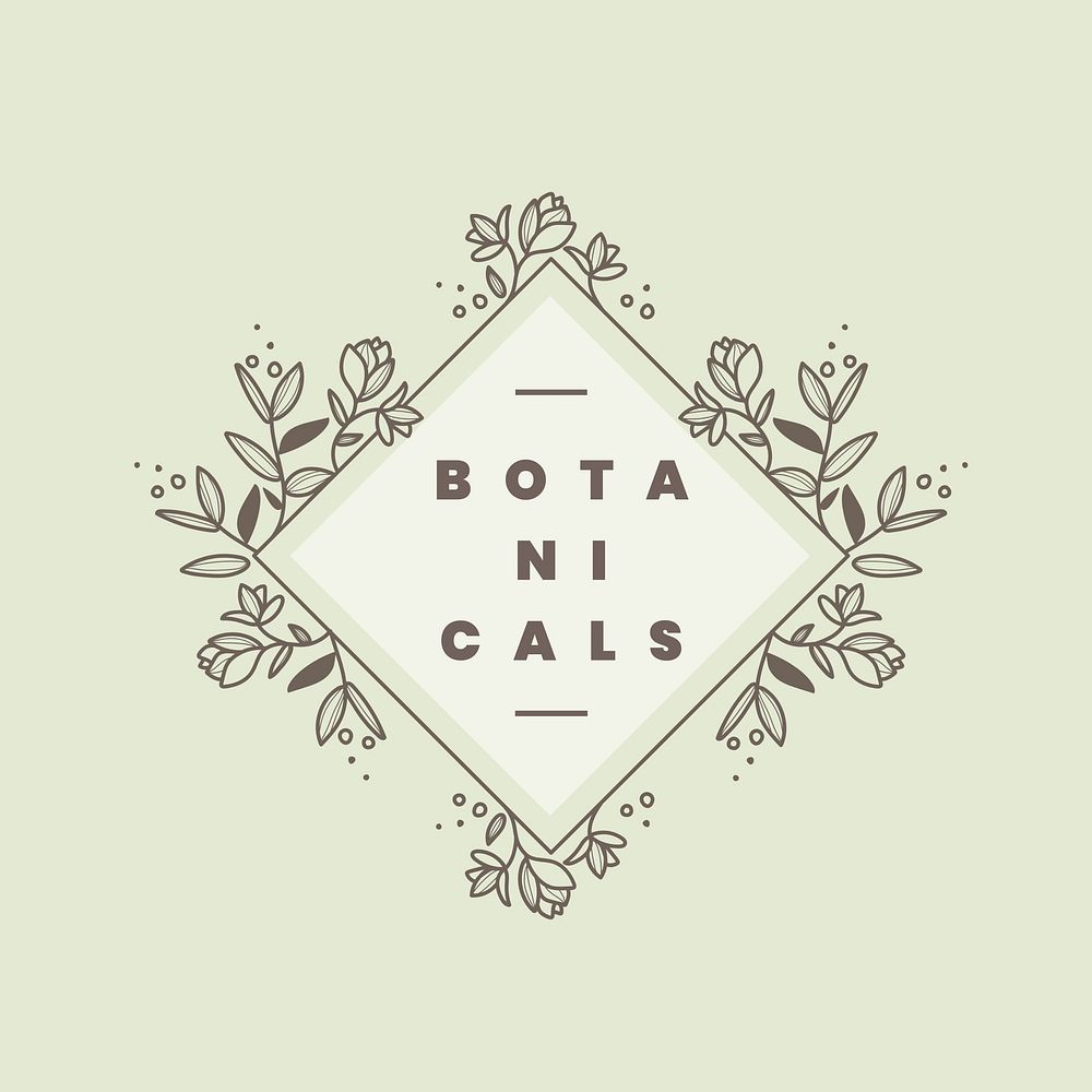 Flower business logo template, aesthetic botanical  design