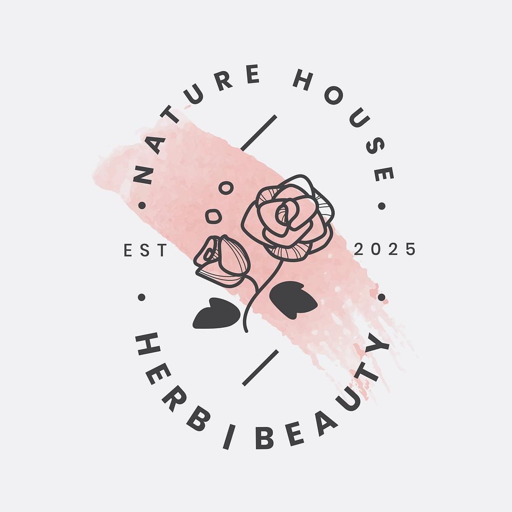 Rose business logo template,  beauty brands