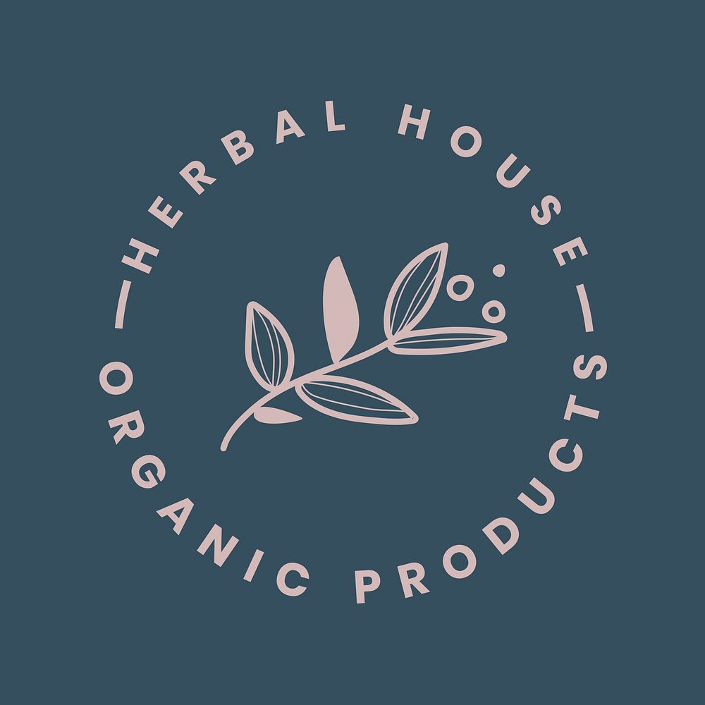 Editable leaf business logo template, organic product branding