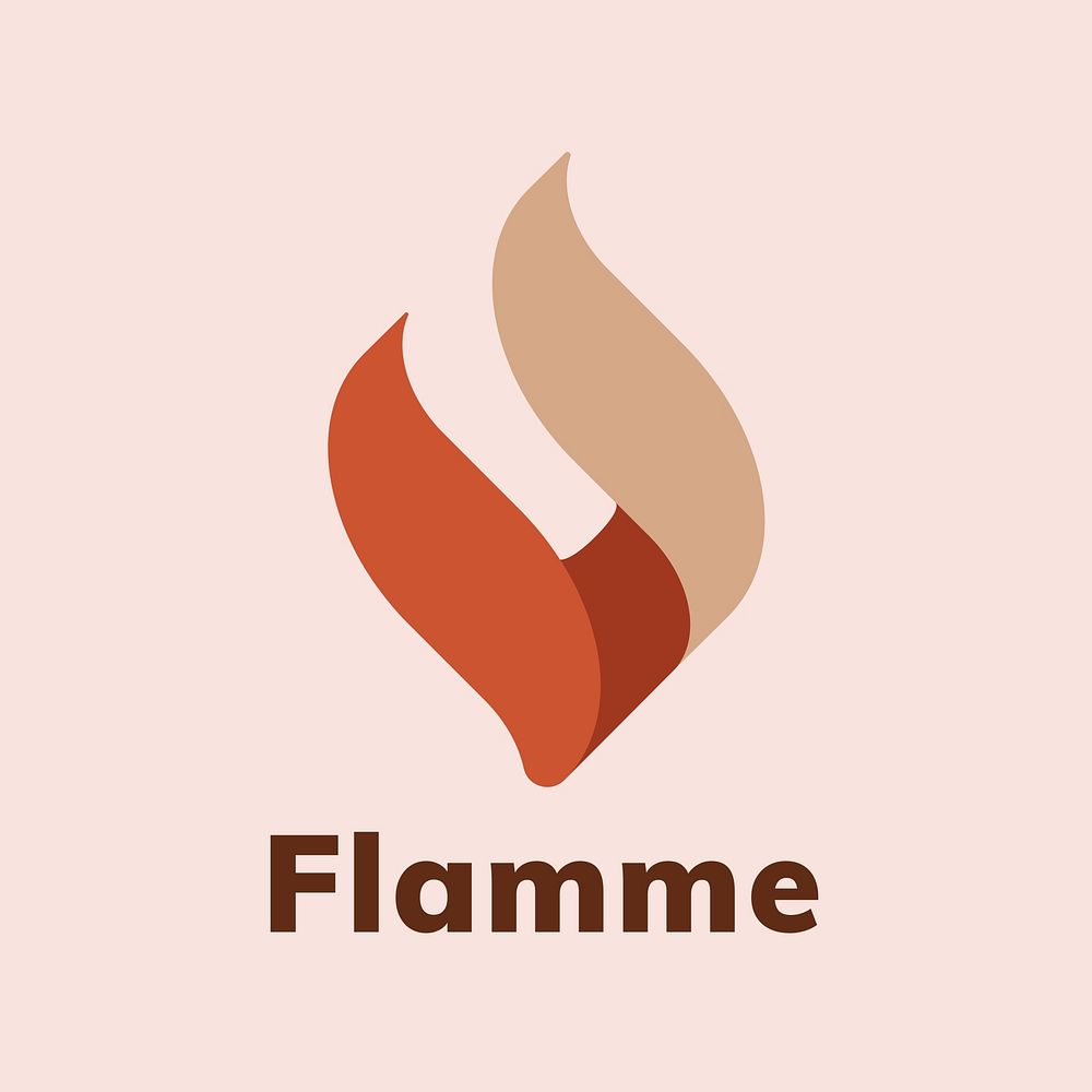 Abstract flame business logo template