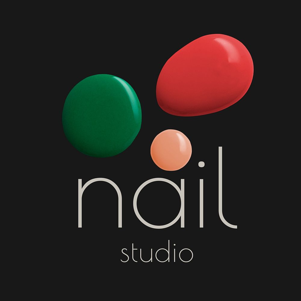 Nail shop logo template