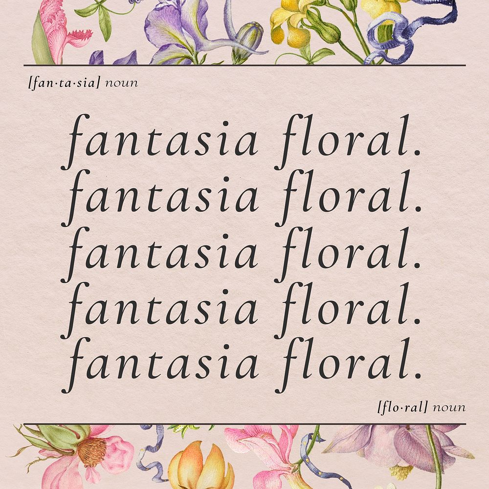 Feminine flower  Instagram post template