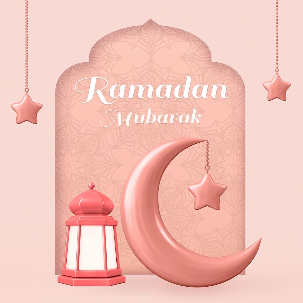 Ramadan mubarak Instagram post template