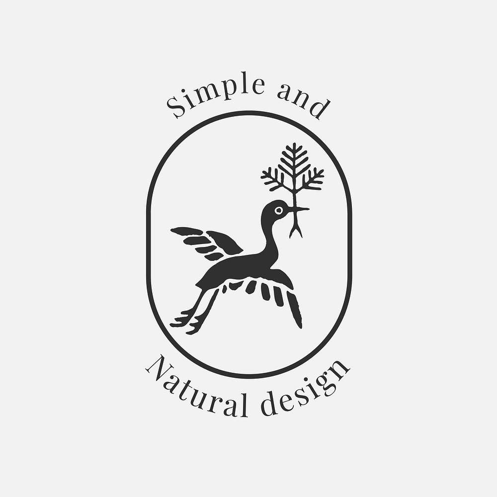 Natural design vintage logo template