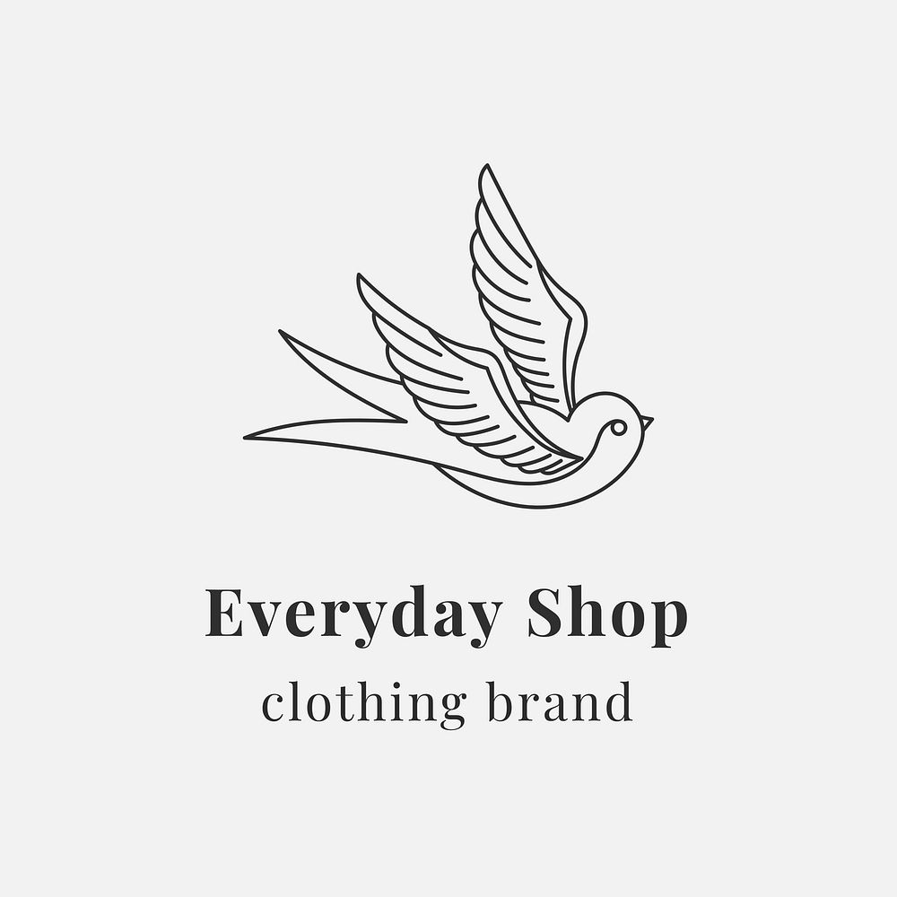 Clothing brand vintage logo template
