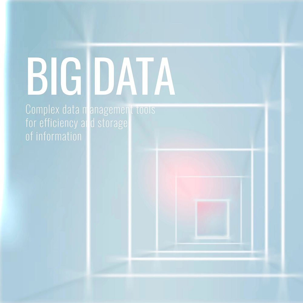 Data storage Instagram post template  digital technology design