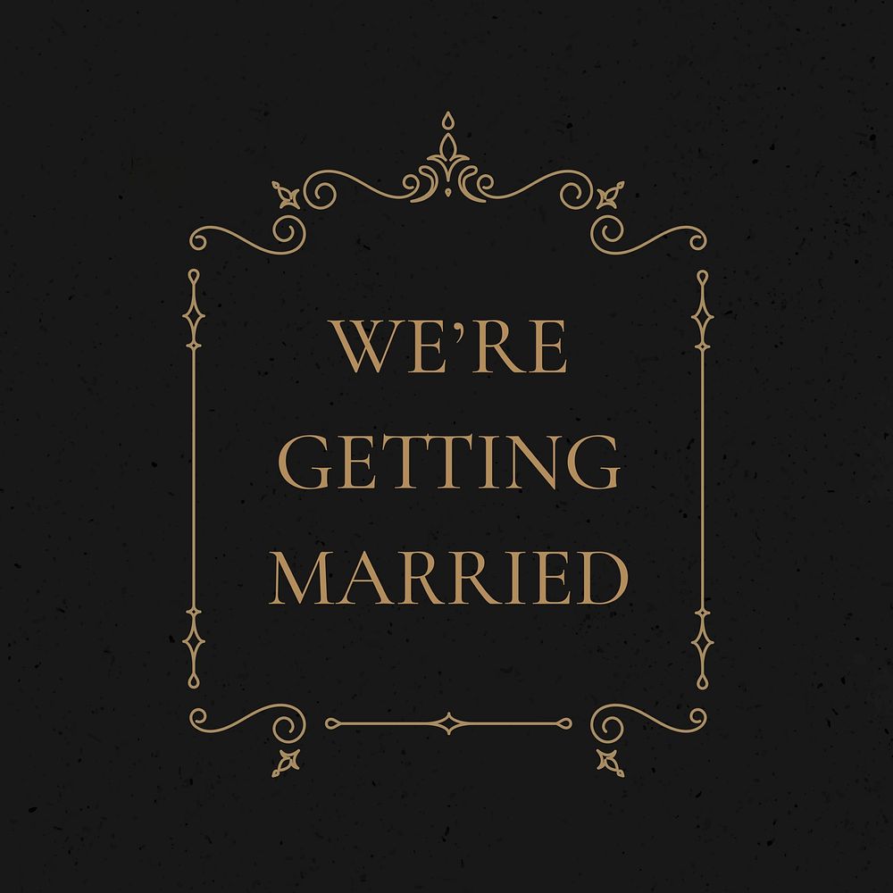 Wedding announcement Instagram template