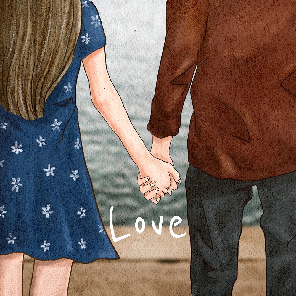 Couple dating Instagram post template, editable Valentine's design