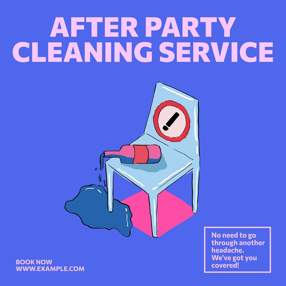 Cleaning service  Instagram post template