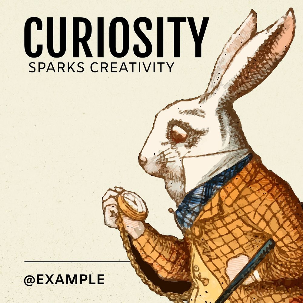 Curiosity Instagram post template