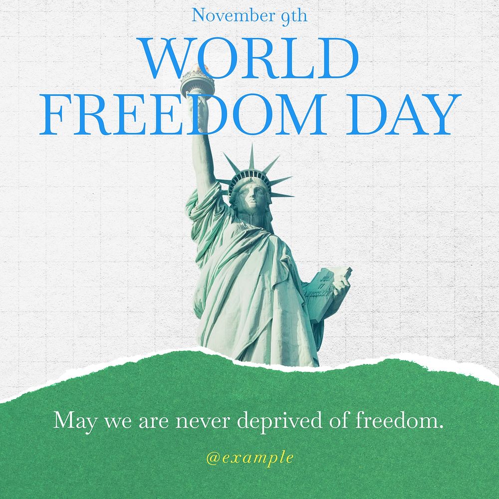 World Freedom Day Instagram post template