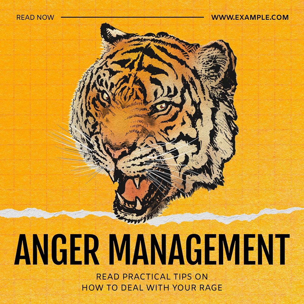 Anger management Instagram post template
