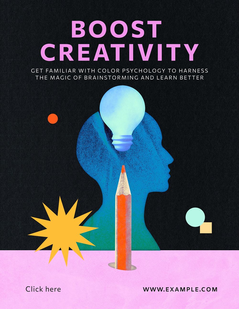 Boost creativity flyer template