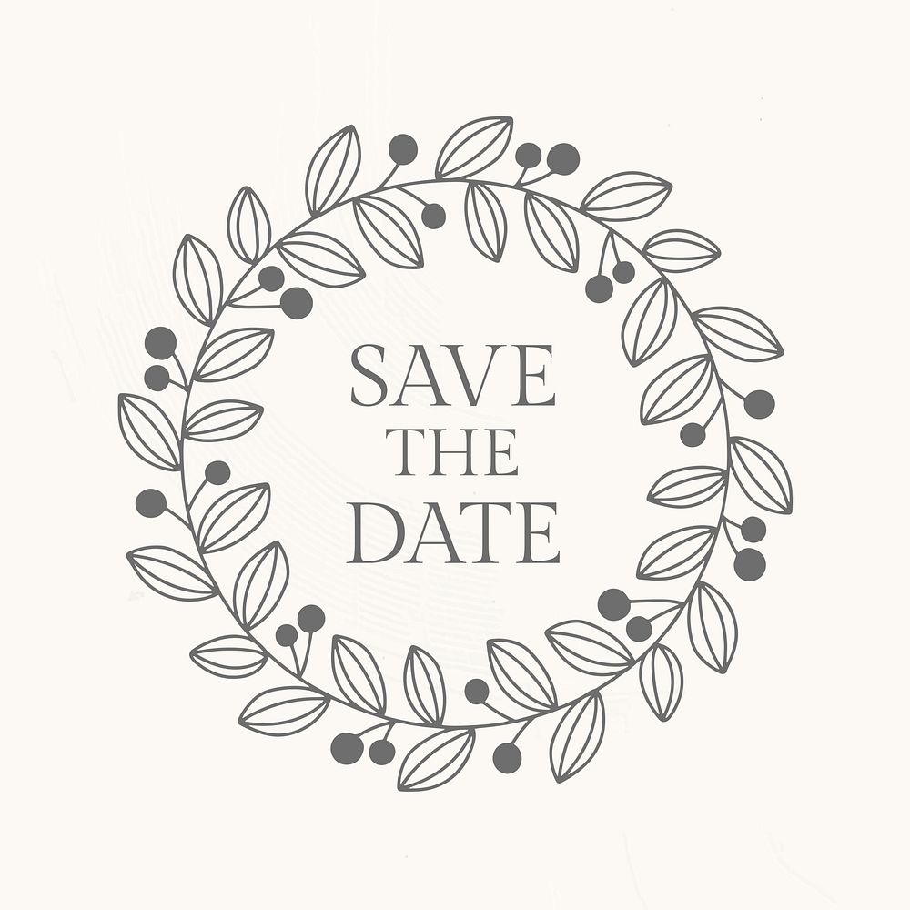 Save the date editable template, wedding design