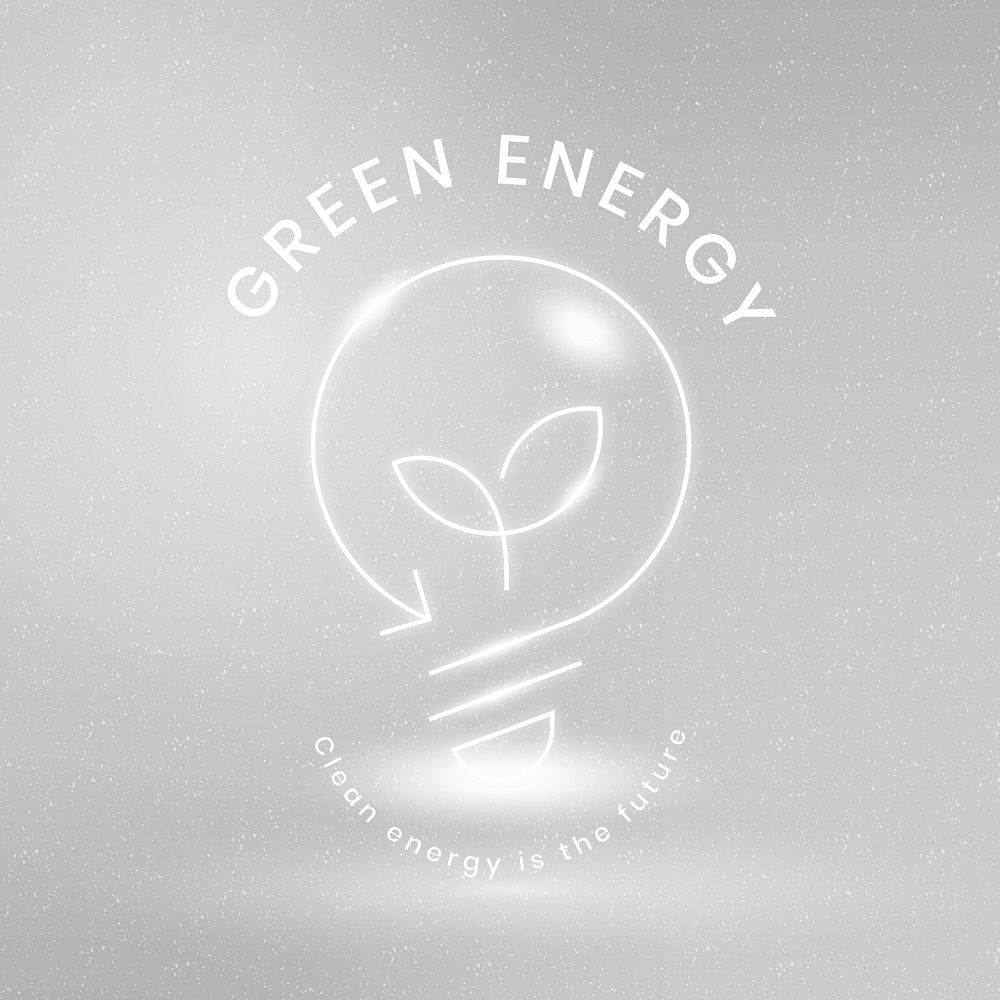 Energy efficiency Instagram post template  environment logo