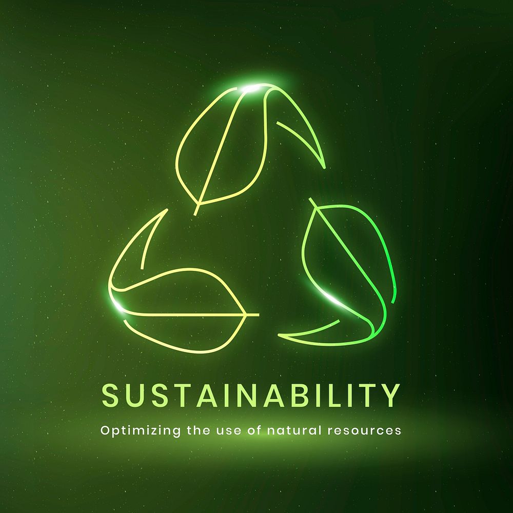 Zero waste Instagram post template  environment logo design