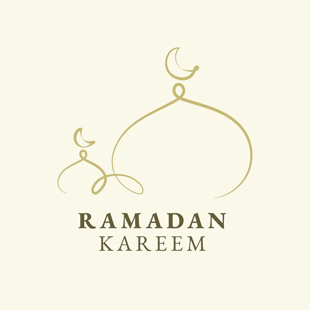 Ramadan kareem logo template,  Islamic design