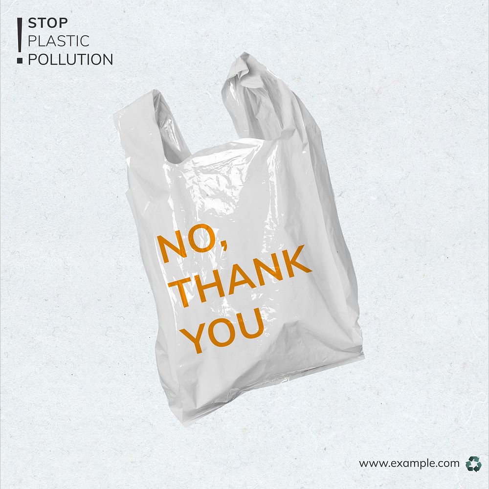 Plastic pollution Instagram post template