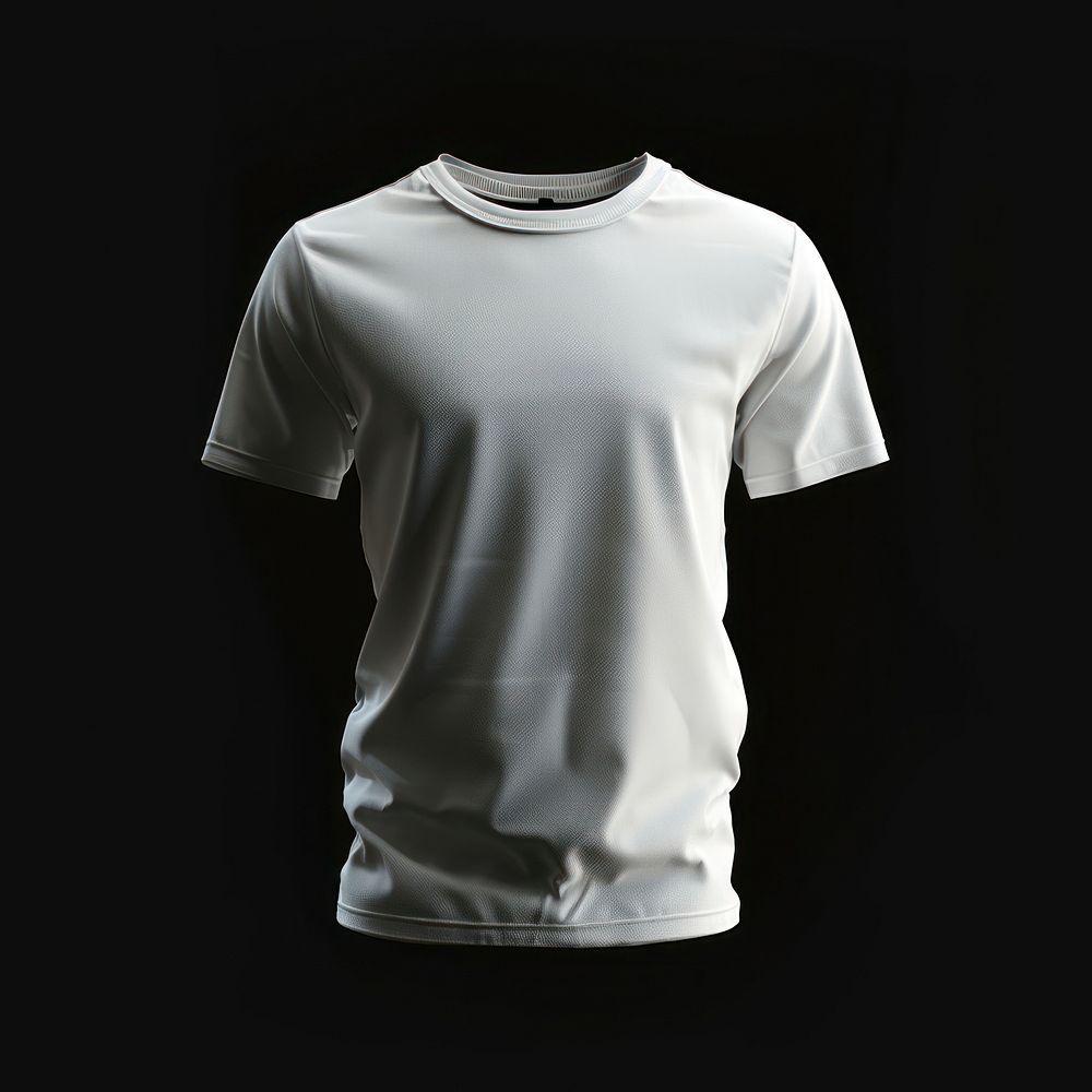 White t-shirt mockup apparel clothing sleeve.