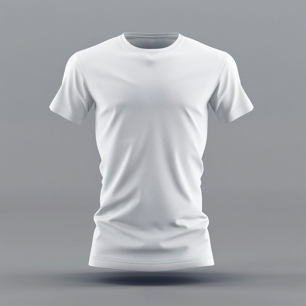 White t-shirt mockup apparel undershirt clothing.