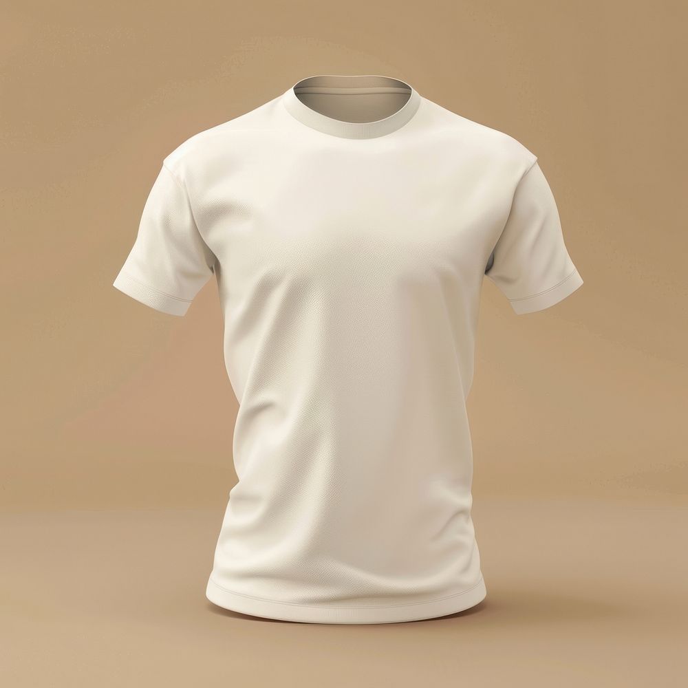 White t-shirt mockup apparel undershirt clothing.