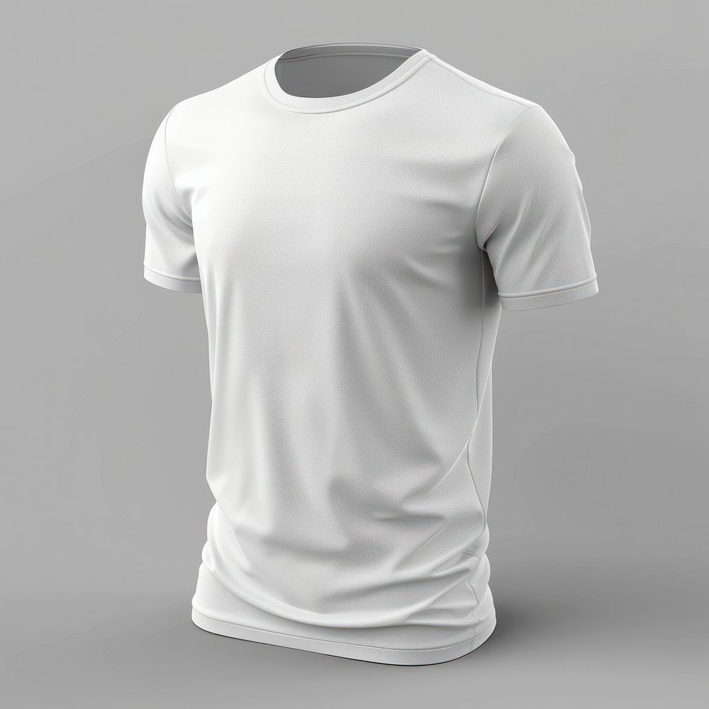 White t-shirt mockup apparel undershirt clothing.