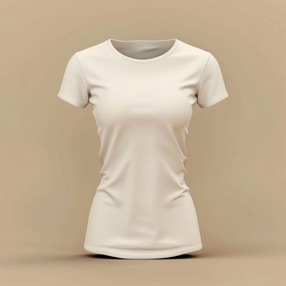 White t-shirt mockup apparel clothing blouse.
