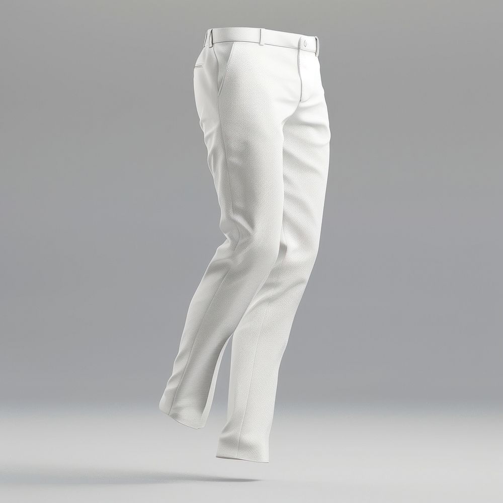 White formal pant mockup apparel pants clothing.