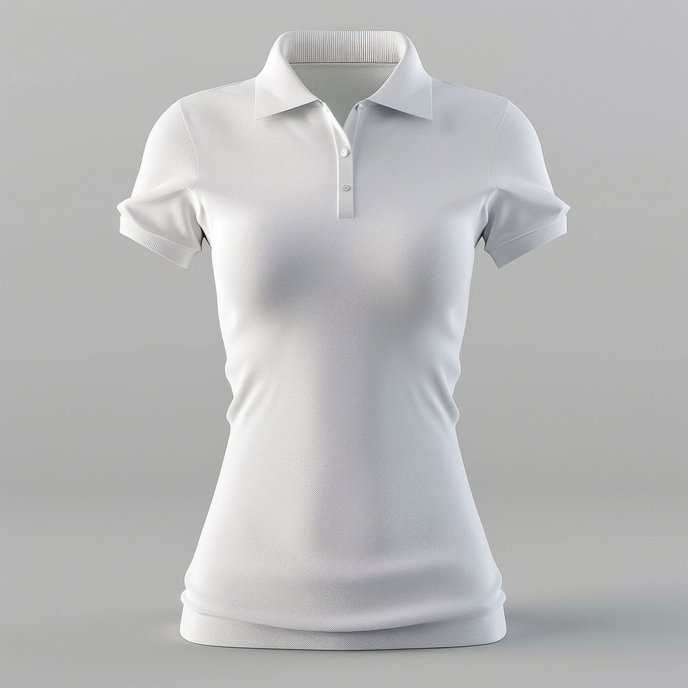 White polo shirt mockup apparel clothing t-shirt.