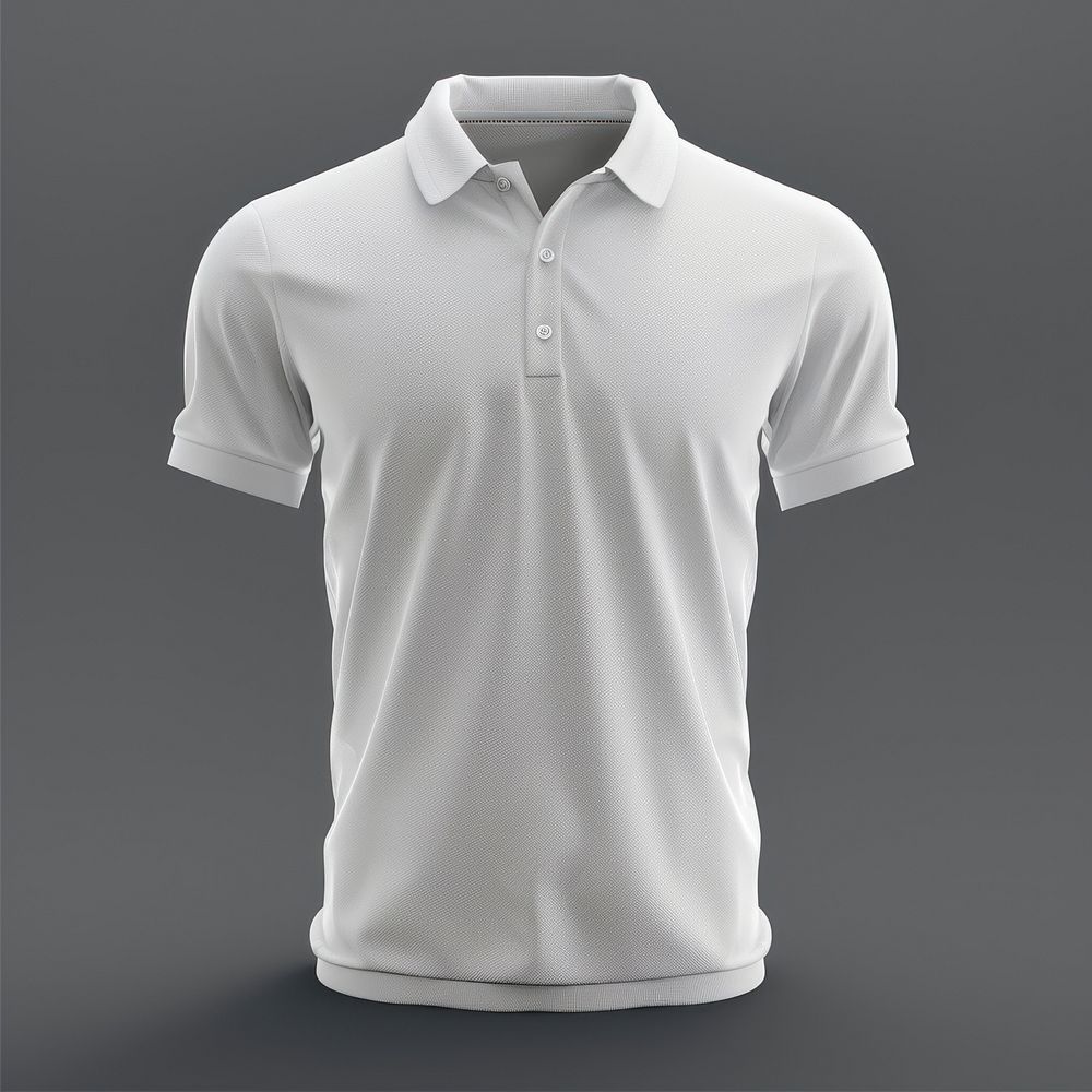 White polo shirt mockup apparel clothing t-shirt.