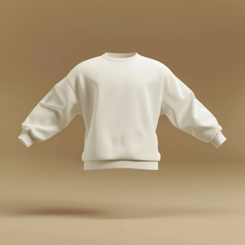 White sweater mockup apparel sweatshirt clothing.