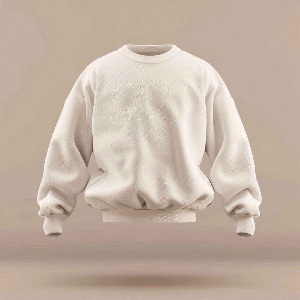 White sweater mockup apparel sweatshirt clothing.