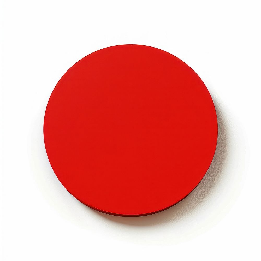 Circle sticker shape red white background simplicity.