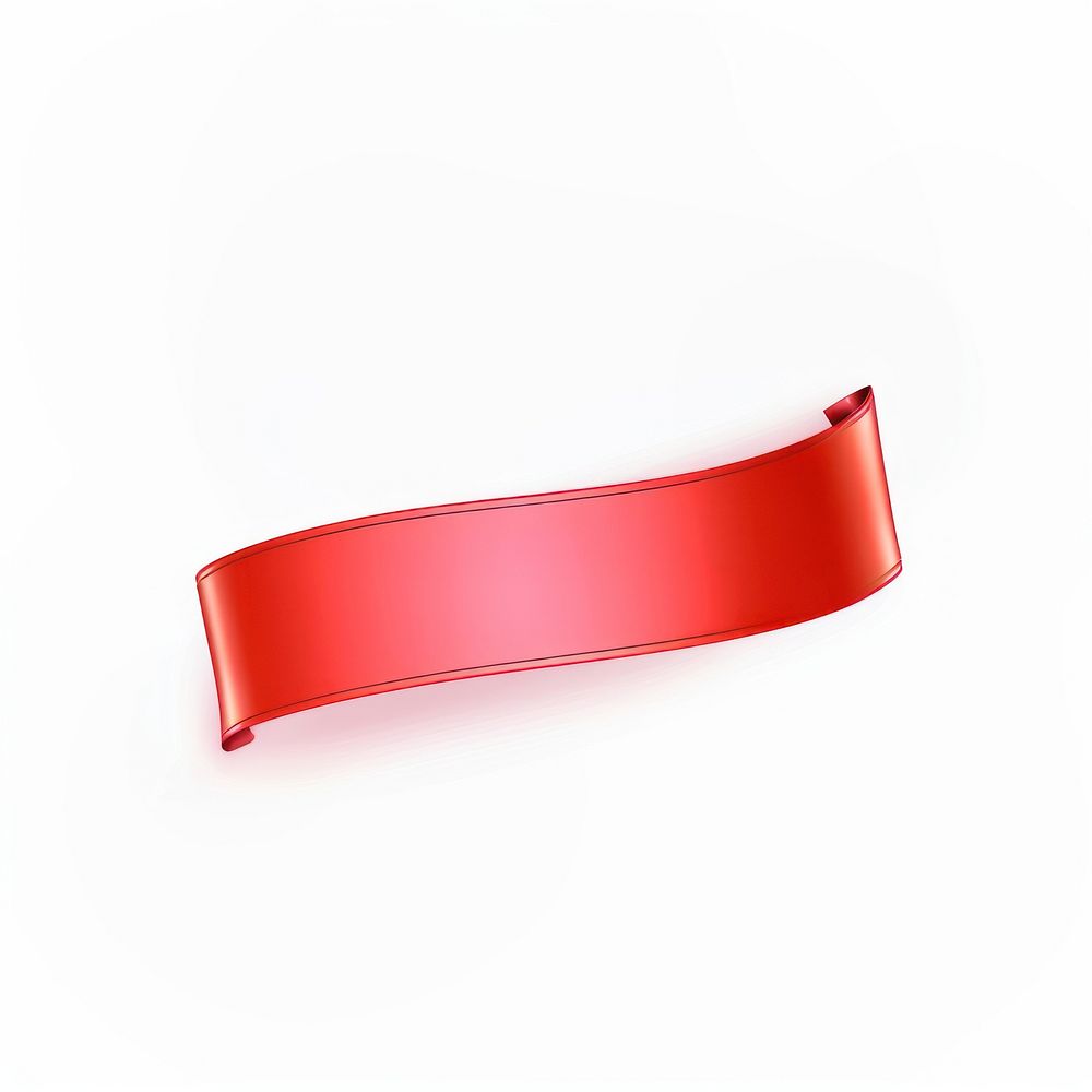 Ribbon shape red white background accessories.