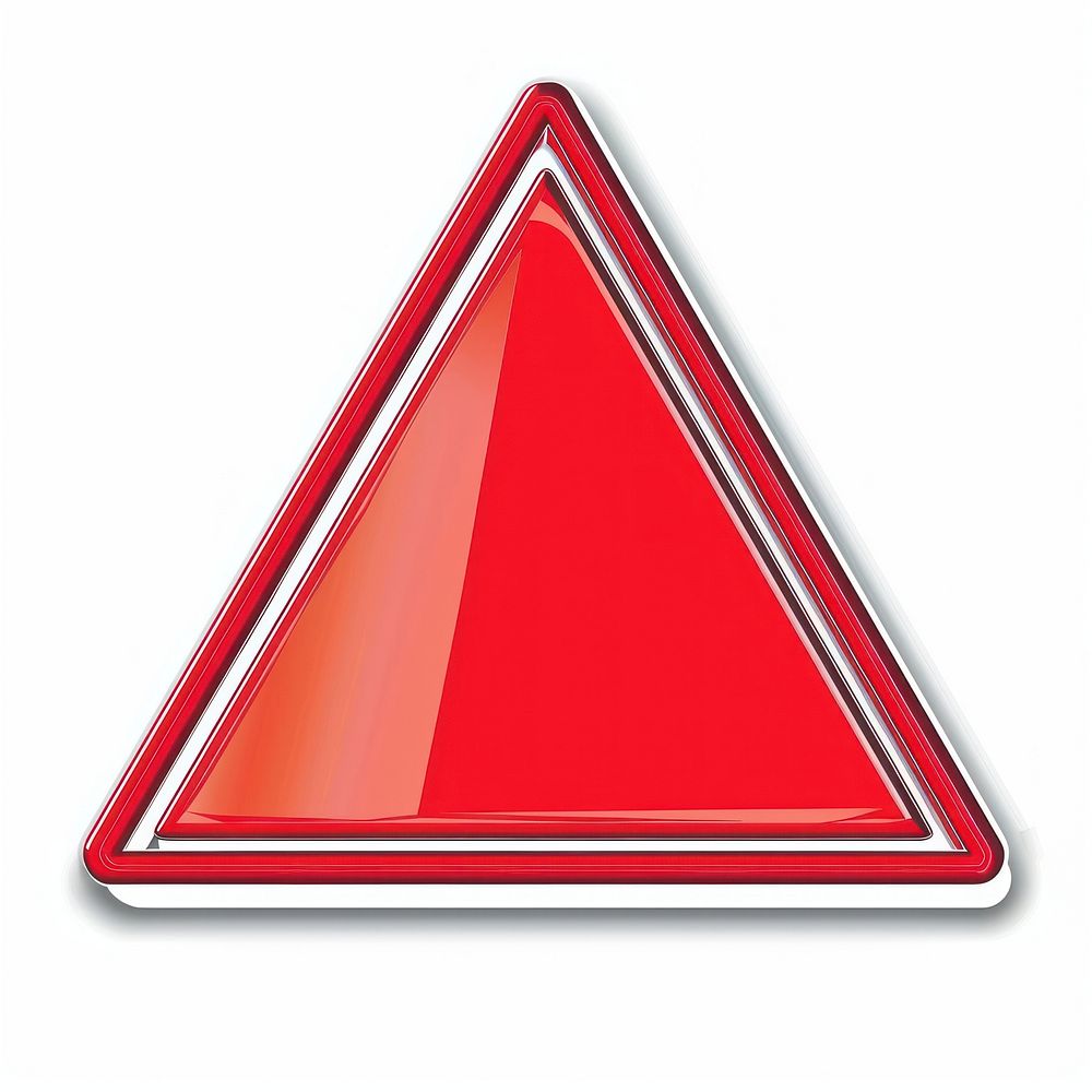 Triangle symbol sign red.