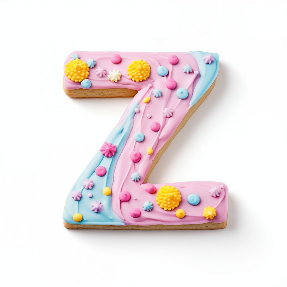 Letter Z, cookie art alphabet illustration