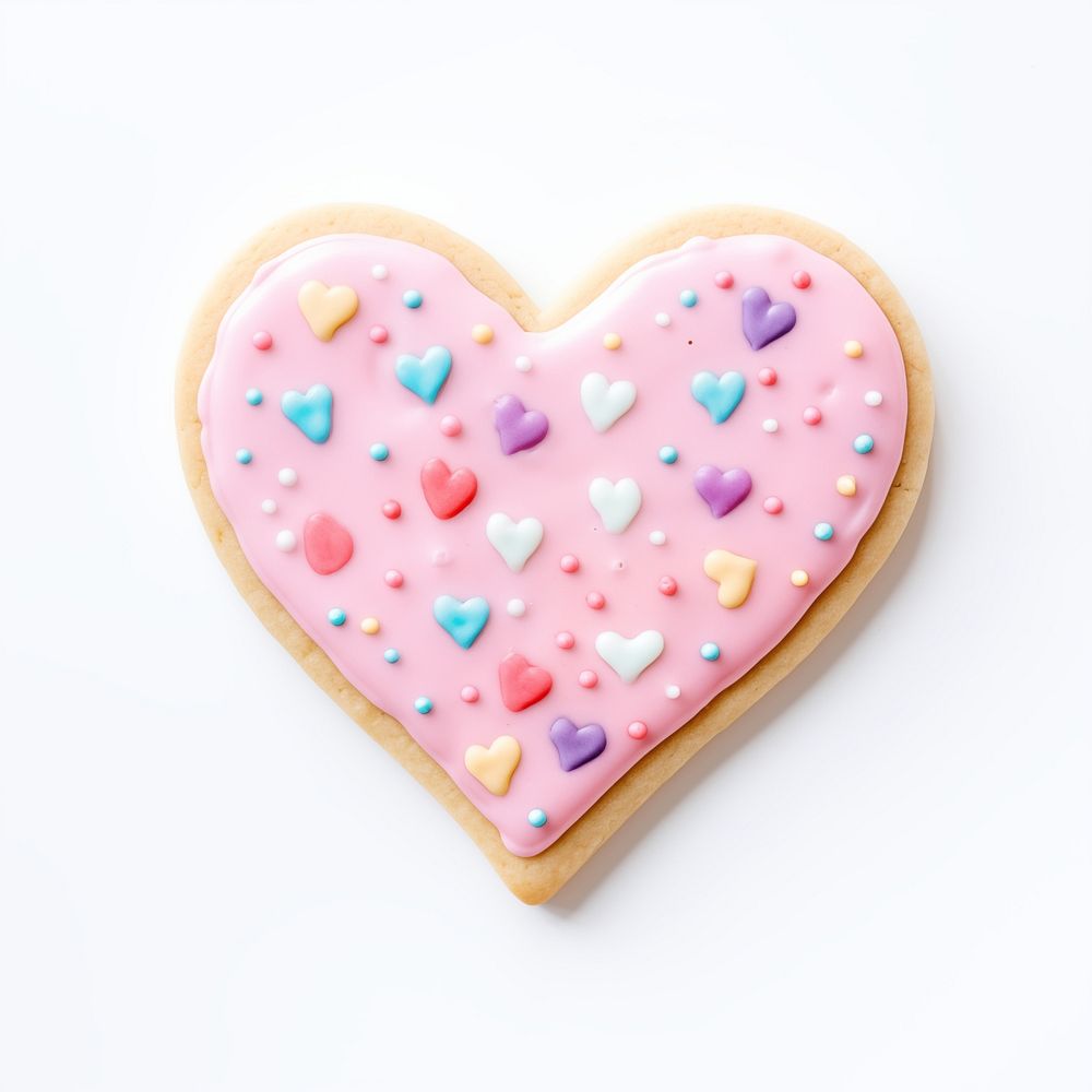 Heart icon, cookie art illustration