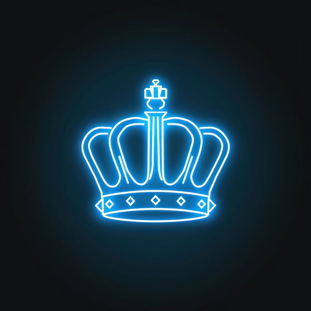 Crown icon neon accessories accessory.