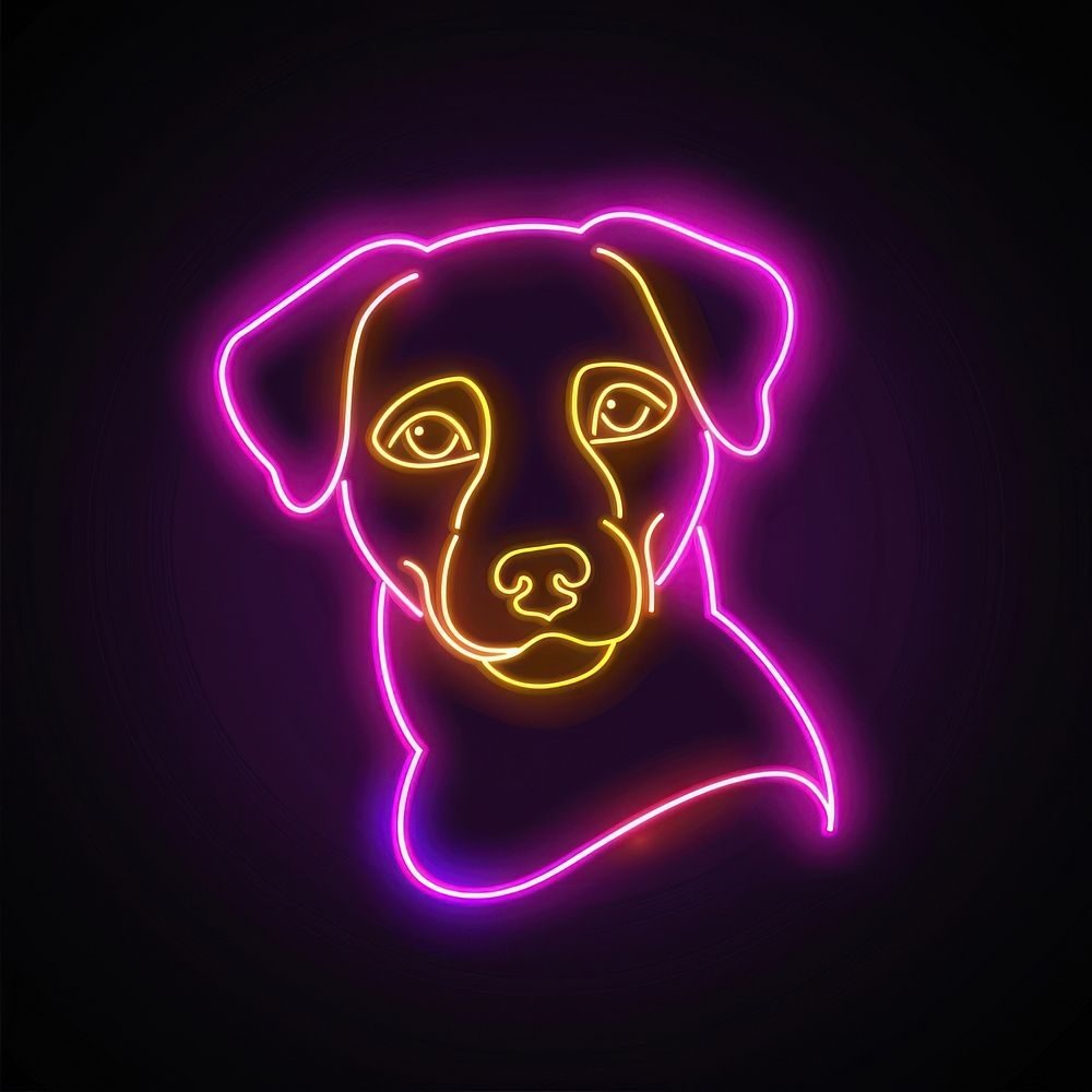 dog-icon-neon-astronomy-outdoors-free-photo-illustration-rawpixel