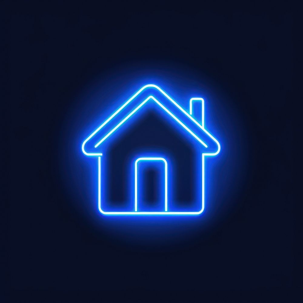 House icon neon light.