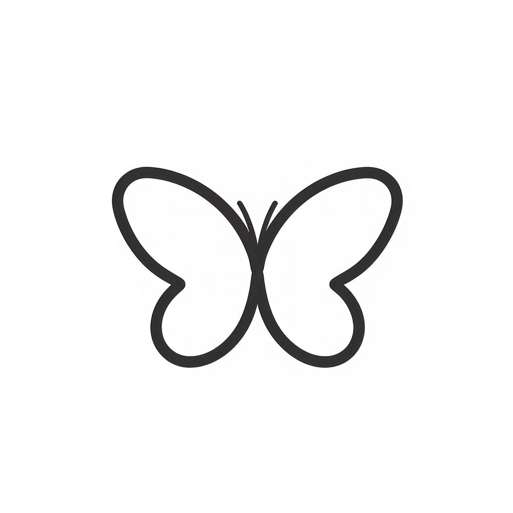 Butterfly icon logo stencil sticker.