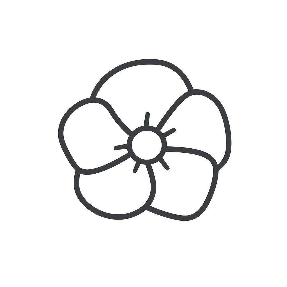 Poppy flower icon drawing illustrated dynamite.