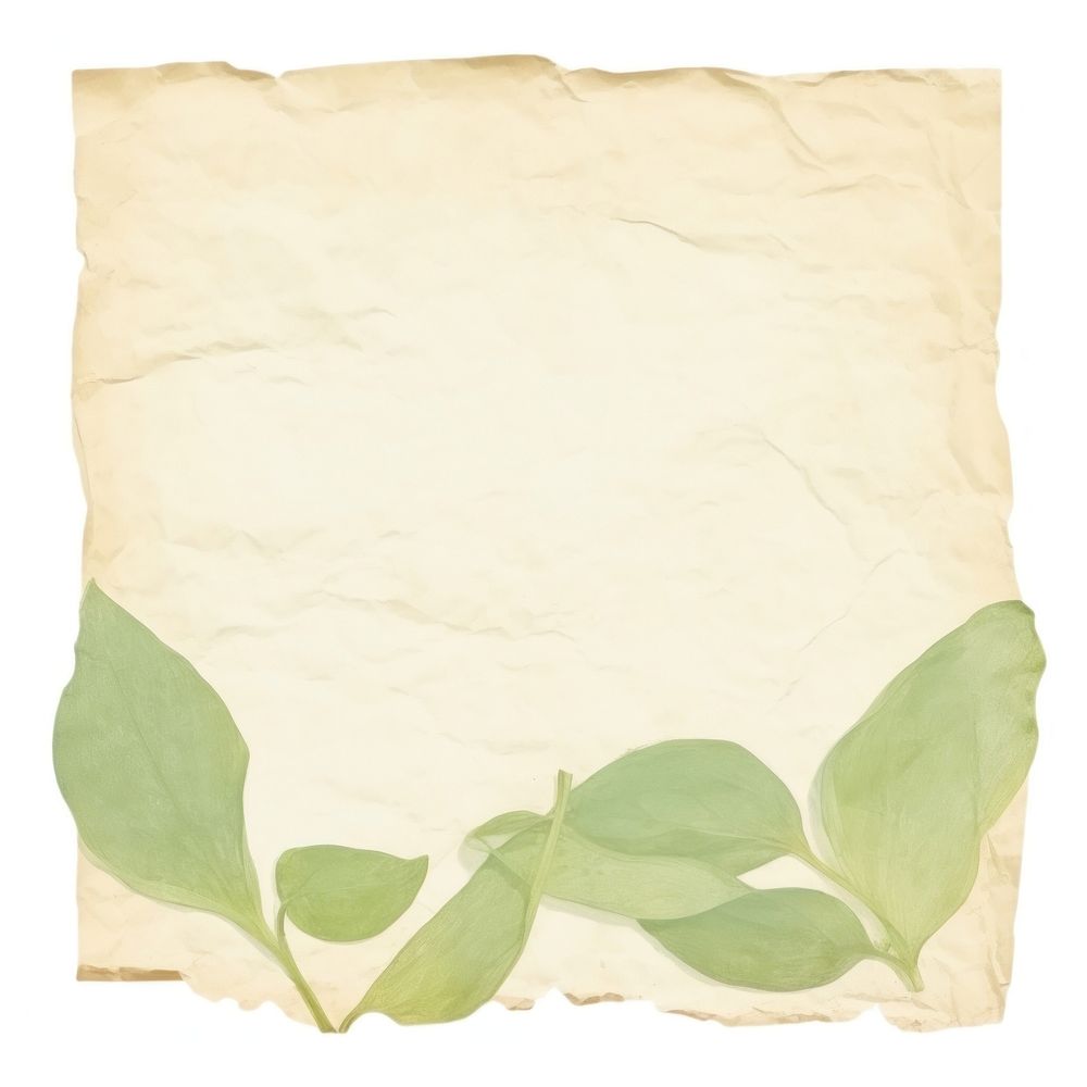 Basil ripped paper text diaper plant.