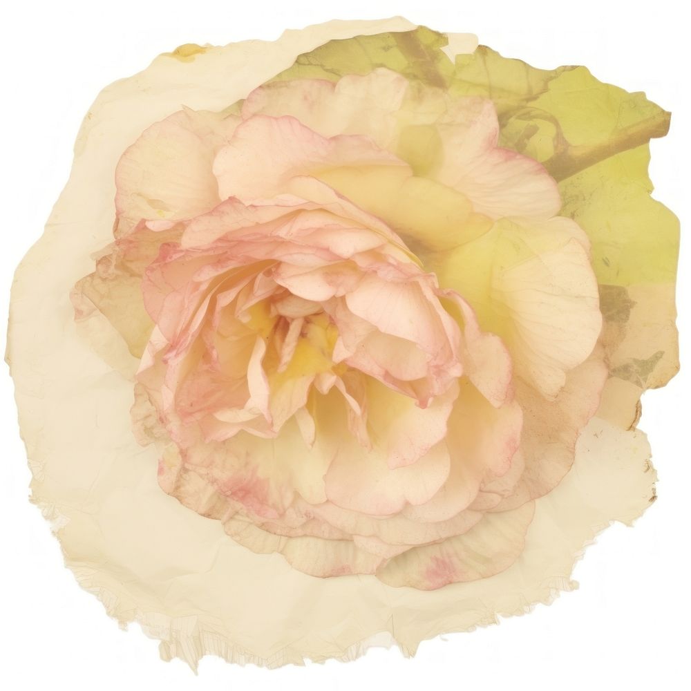 Cabbage Rose ripped paper rose accessories carnation.