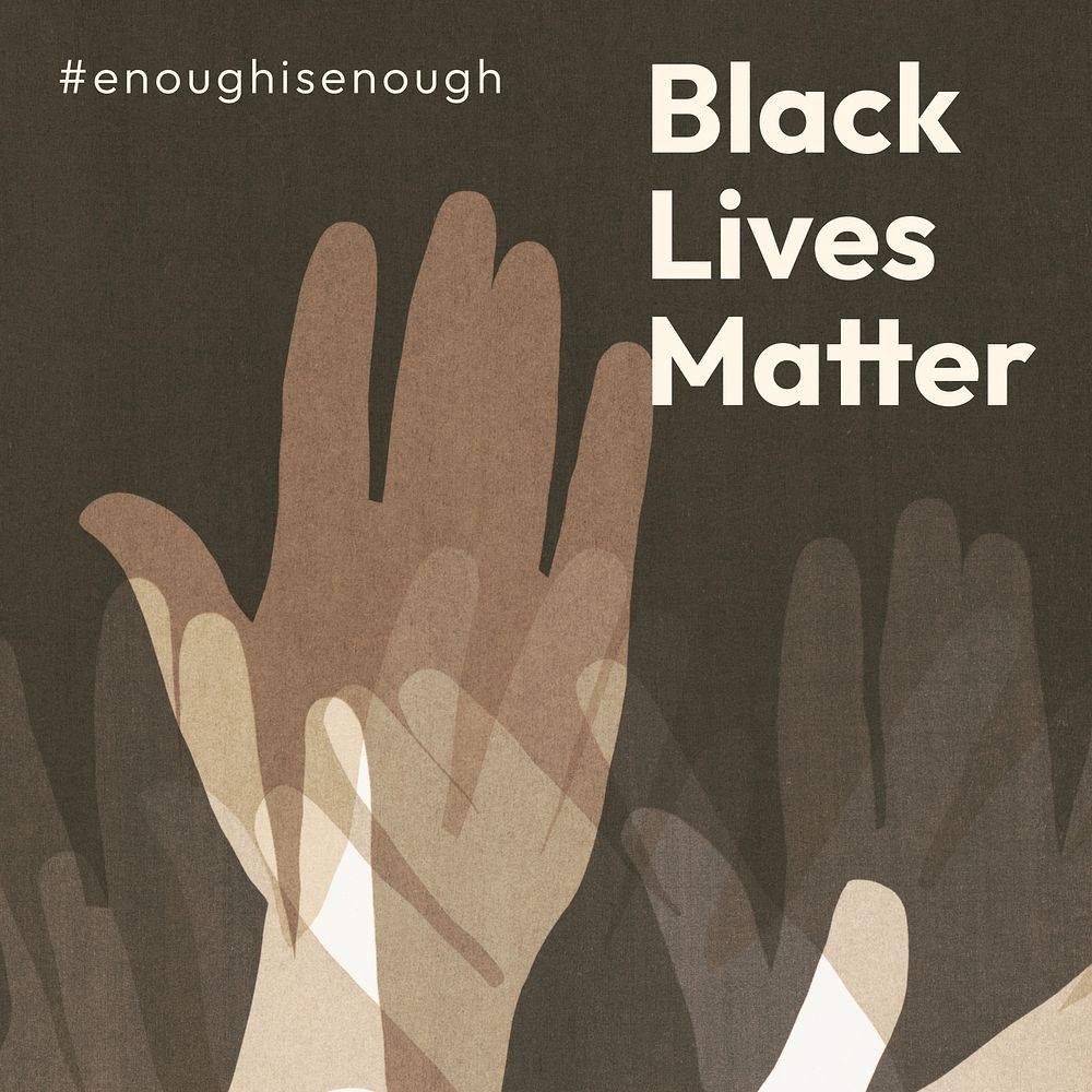Black lives matter Instagram post template