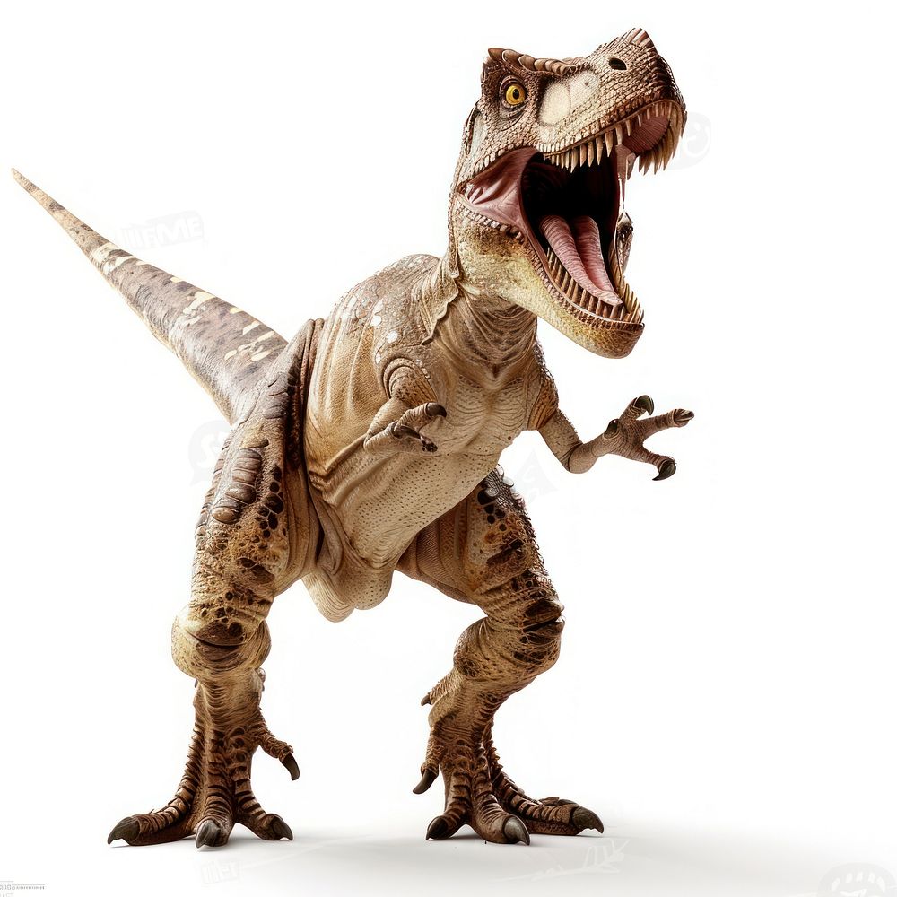 Happy smiling dancing Indominous Rex dinosaur reptile animal t-rex.