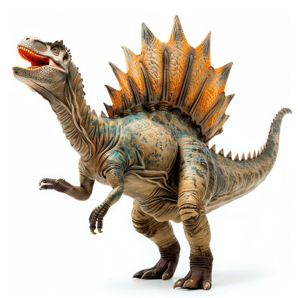 Happy smiling dancing Stegosaurus dinosaur reptile animal t-rex.