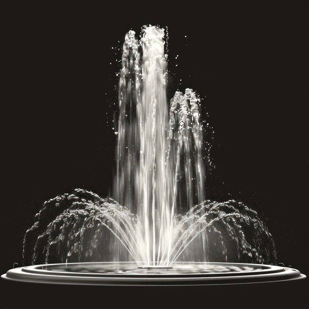 Realistic fountain architecture water.
