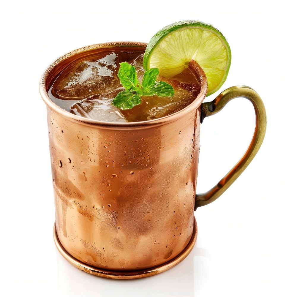 Moscow mule beverage cocktail alcohol.