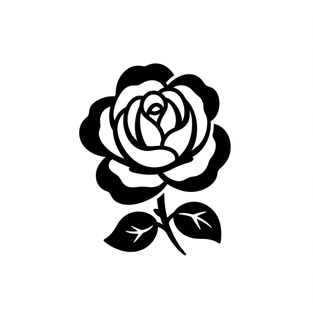 Rose flower rose stencil blossom.